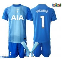 Camisa de Futebol Tottenham Hotspur Guglielmo Vicario #1 Goleiro Equipamento Secundário Infantil 2025-26 Manga Curta (+ Calças curtas)